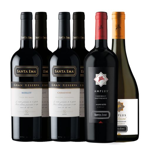Caja Mix 6 Unidades Gran Reserva y Amplus 750 ml